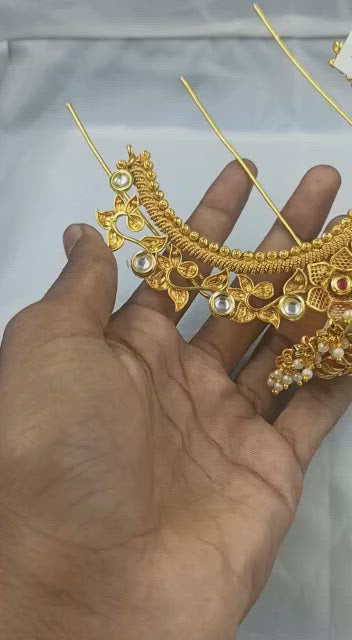 Gold Plated Juda Pin – Bridal Hair Accessory – Zevar