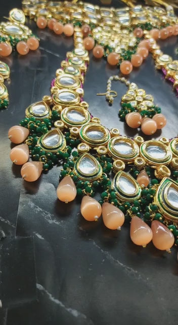 Silver kundan deals jewelry set