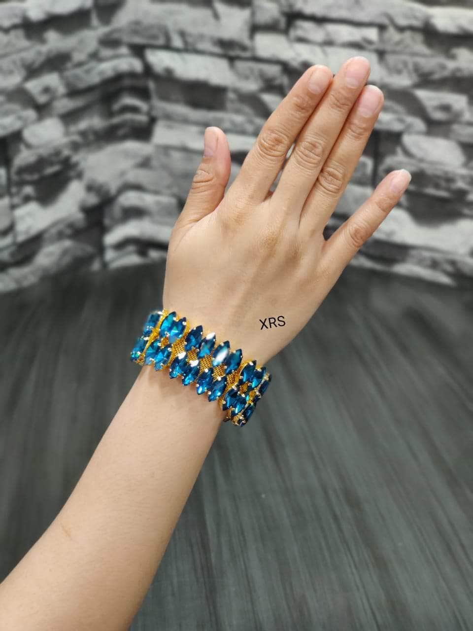 Nakhreli bracelet blue Beautiful Western Bracelets By Zevar