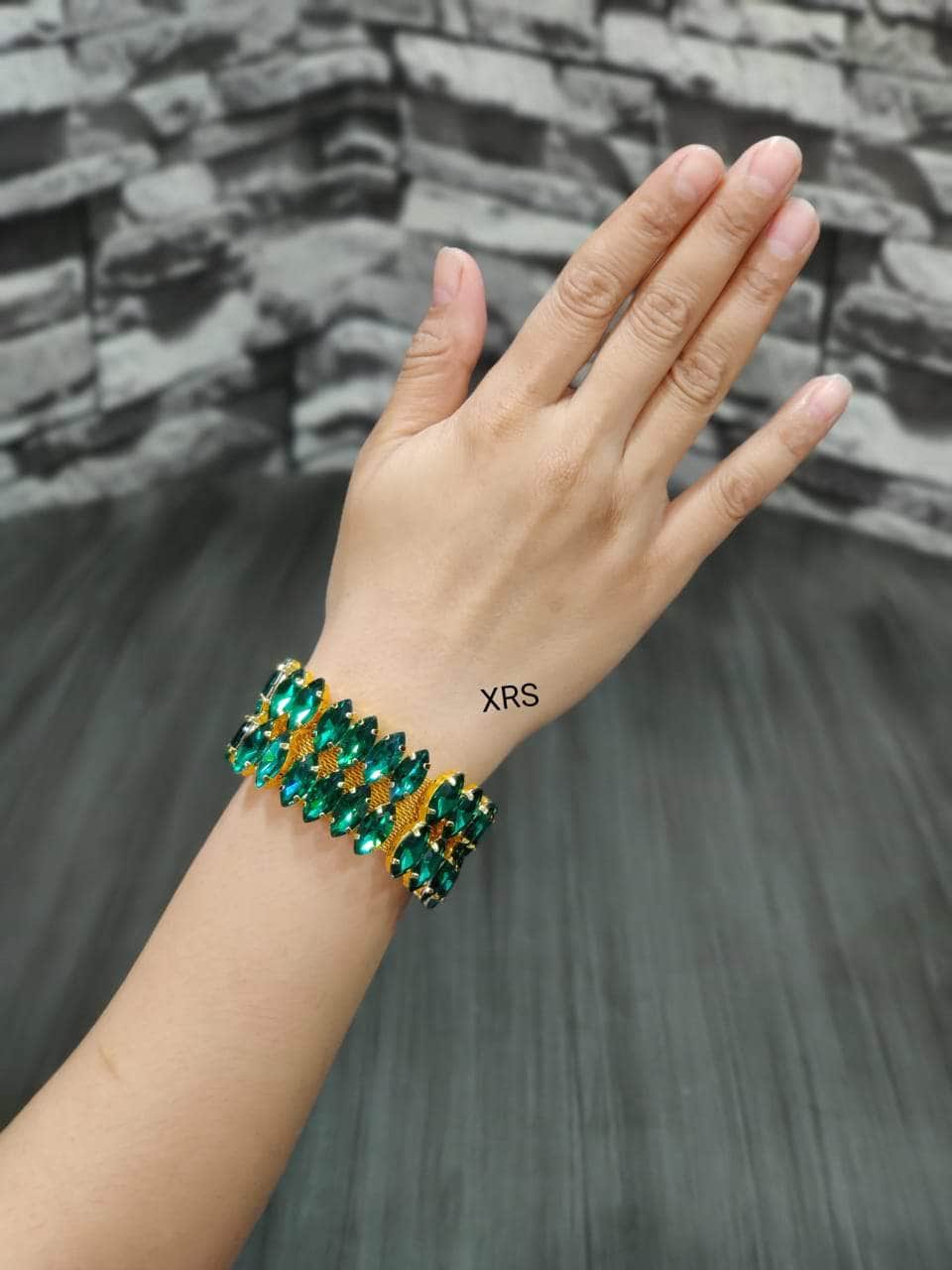 Nakhreli bracelet green Beautiful Western Bracelets By Zevar