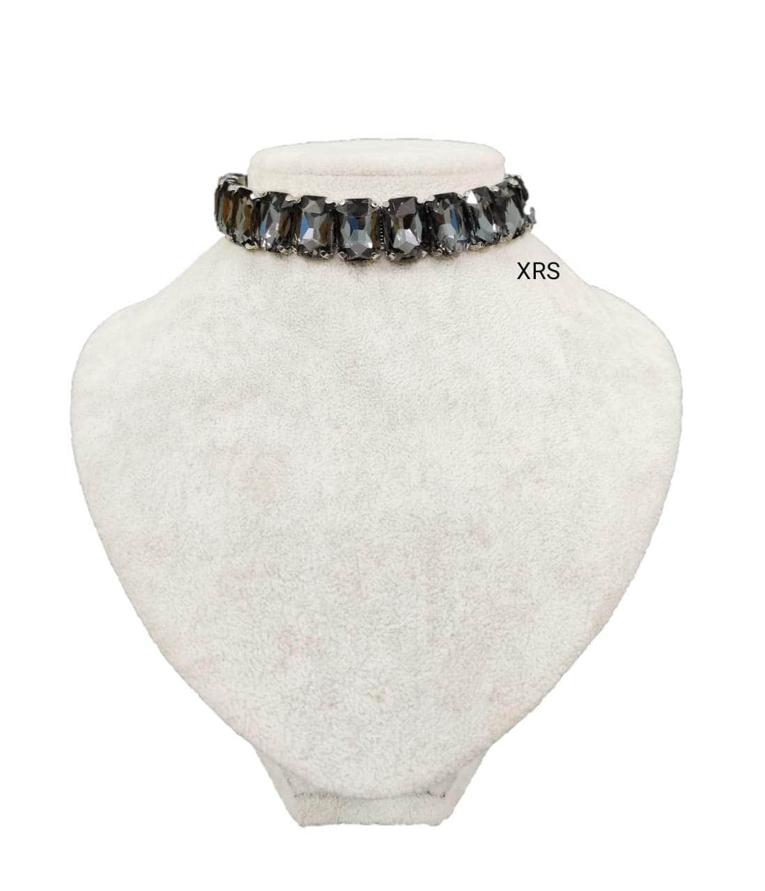 Nakhreli Necklace COLOR09 Rectangle stone chokers By Zevar