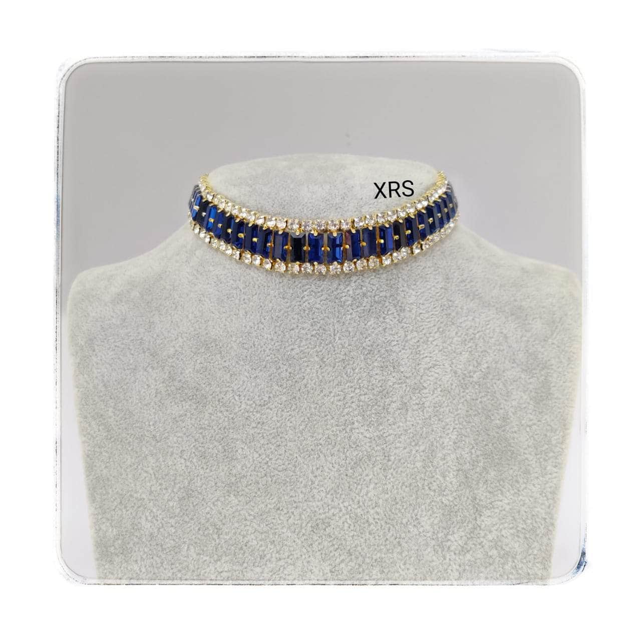 Nakhreli Necklace royal-blue Beautiful Gold Plated Western necklace By Zevar