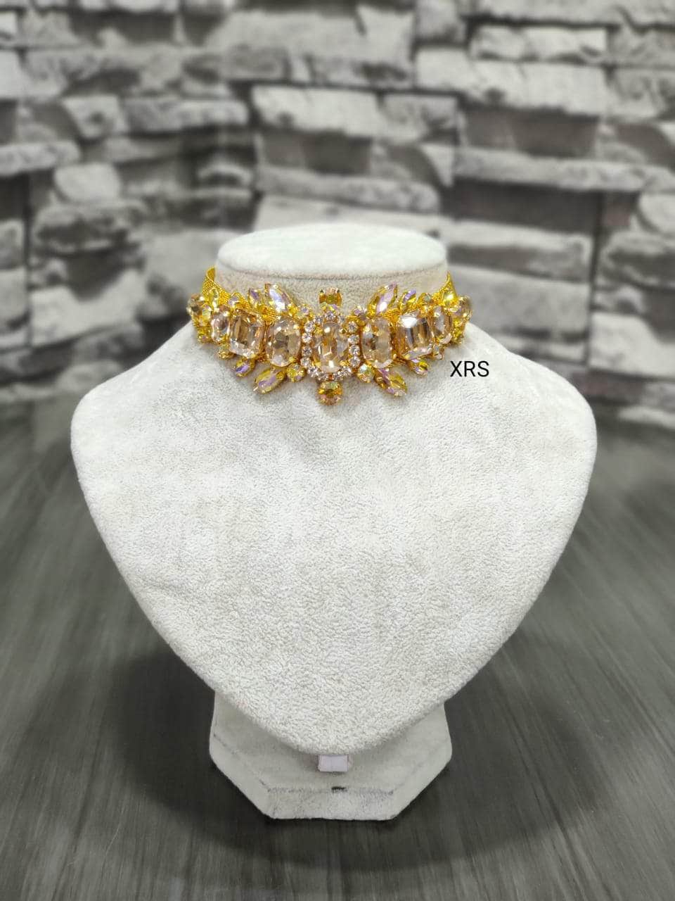 Nakhreli Necklace yellow Beautiful Gold Plated Western Choker Necklace By Zevar