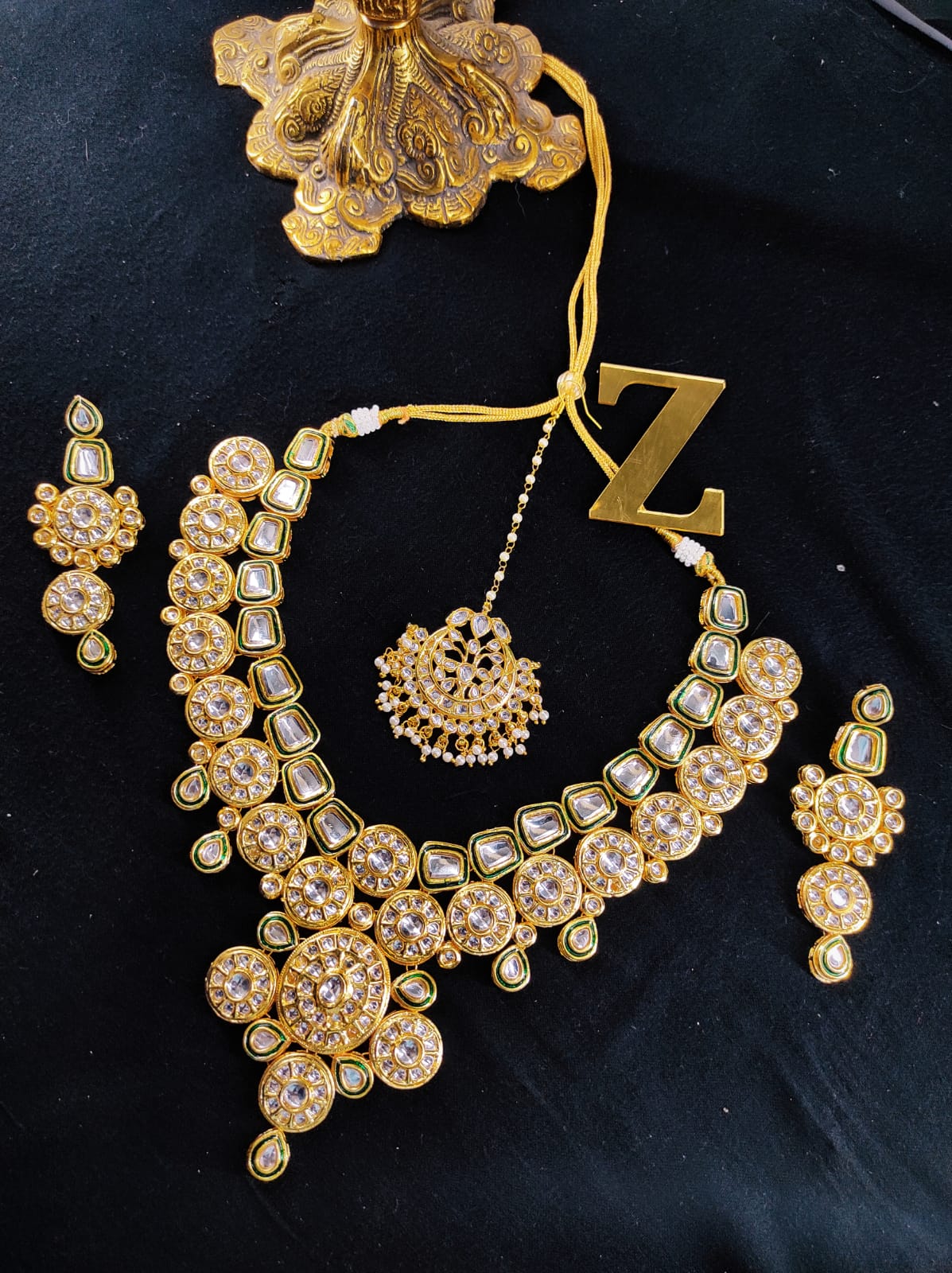 Zevar Bridal necklace Copy of Maharani Collection High Quality Kundan Semi Bridal Set By Zevar.