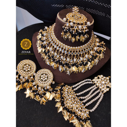 Zevar Bridal necklace Copy of ZEVAR | High Quality Kundan Semi choker necklace Earring & MaangTikka