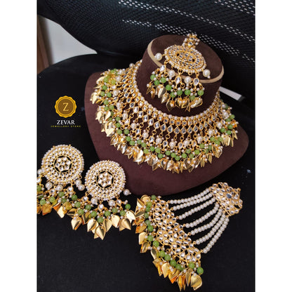 Zevar Bridal necklace Copy of ZEVAR | High Quality Kundan Semi choker necklace Earring & MaangTikka