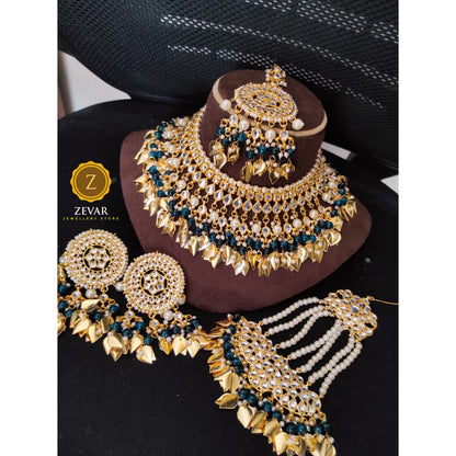 Zevar Bridal necklace Copy of ZEVAR | High Quality Kundan Semi choker necklace Earring & MaangTikka