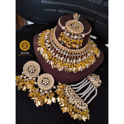 Zevar Bridal necklace Copy of ZEVAR | High Quality Kundan Semi choker necklace Earring & MaangTikka