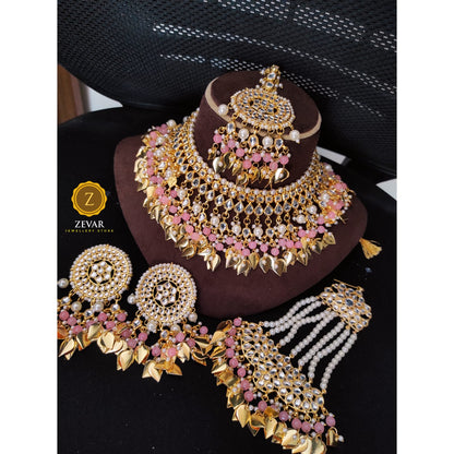 Zevar Bridal necklace Copy of ZEVAR | High Quality Kundan Semi choker necklace Earring & MaangTikka