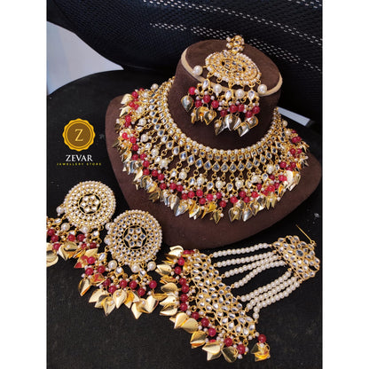 Zevar Bridal necklace Copy of ZEVAR | High Quality Kundan Semi choker necklace Earring & MaangTikka