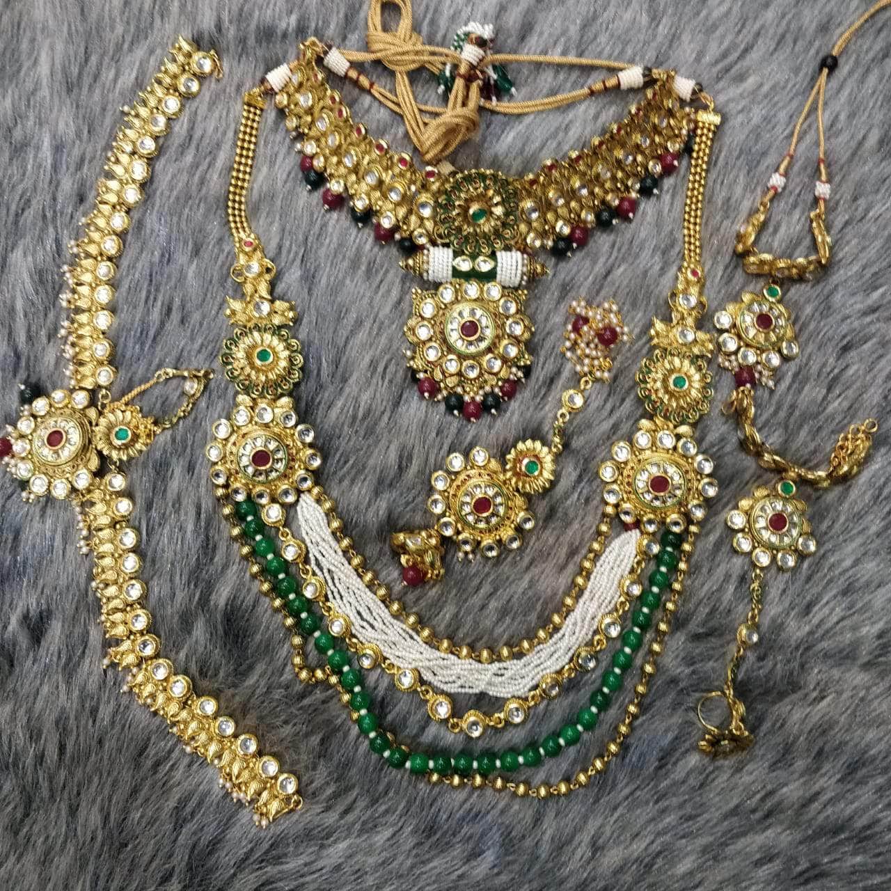 Zevar Bridal necklace Gold-Plated Heavy Bridal Jewellery Set By Zevar