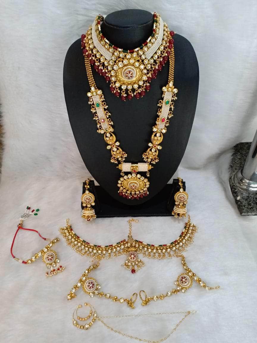 Zevar Bridal necklace Gold Plated Kundan Dulhan Bridal jewellery By Zevar