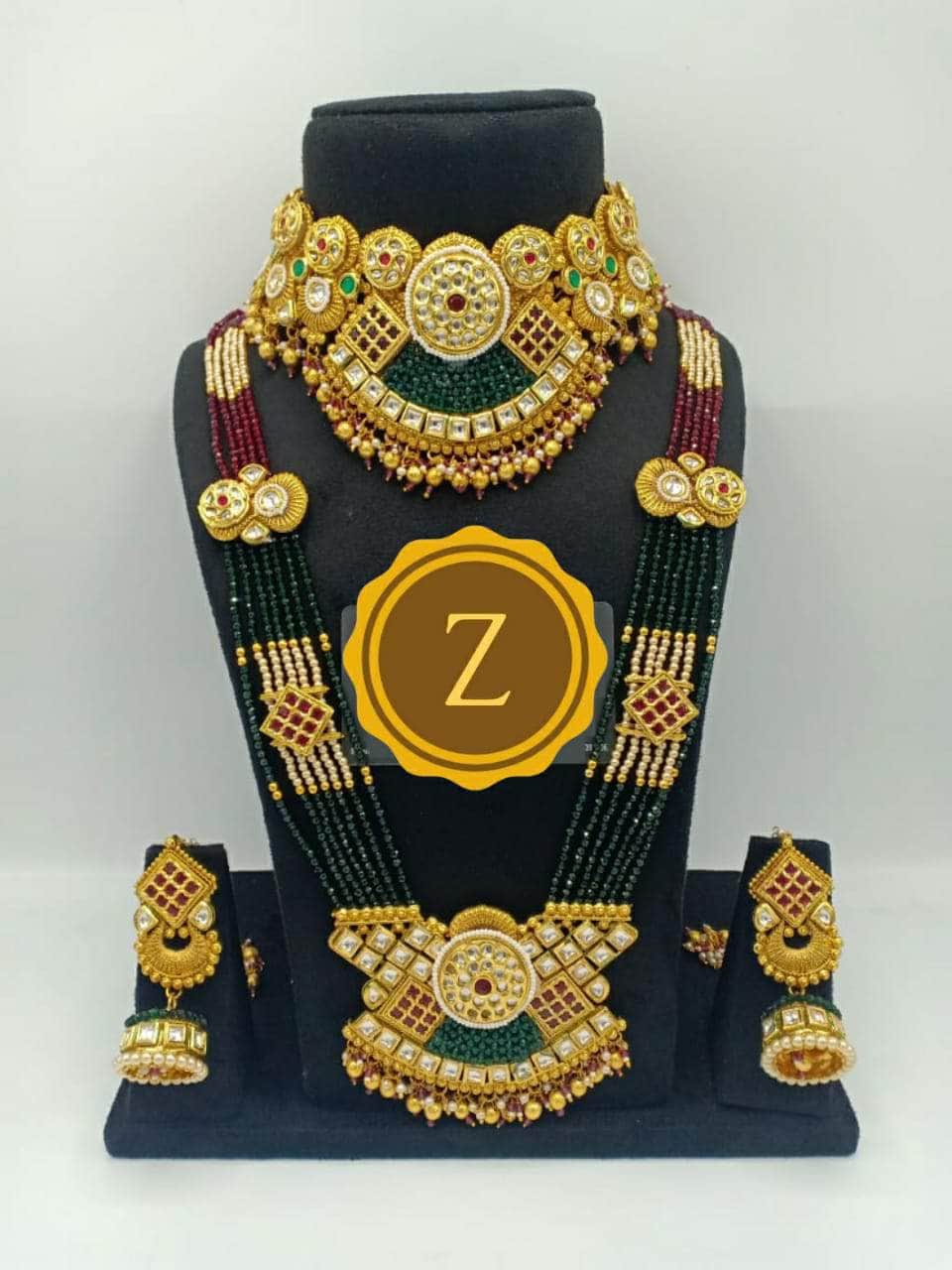 Zevar Bridal necklace Heavy Bridal jewellery set By Zevar