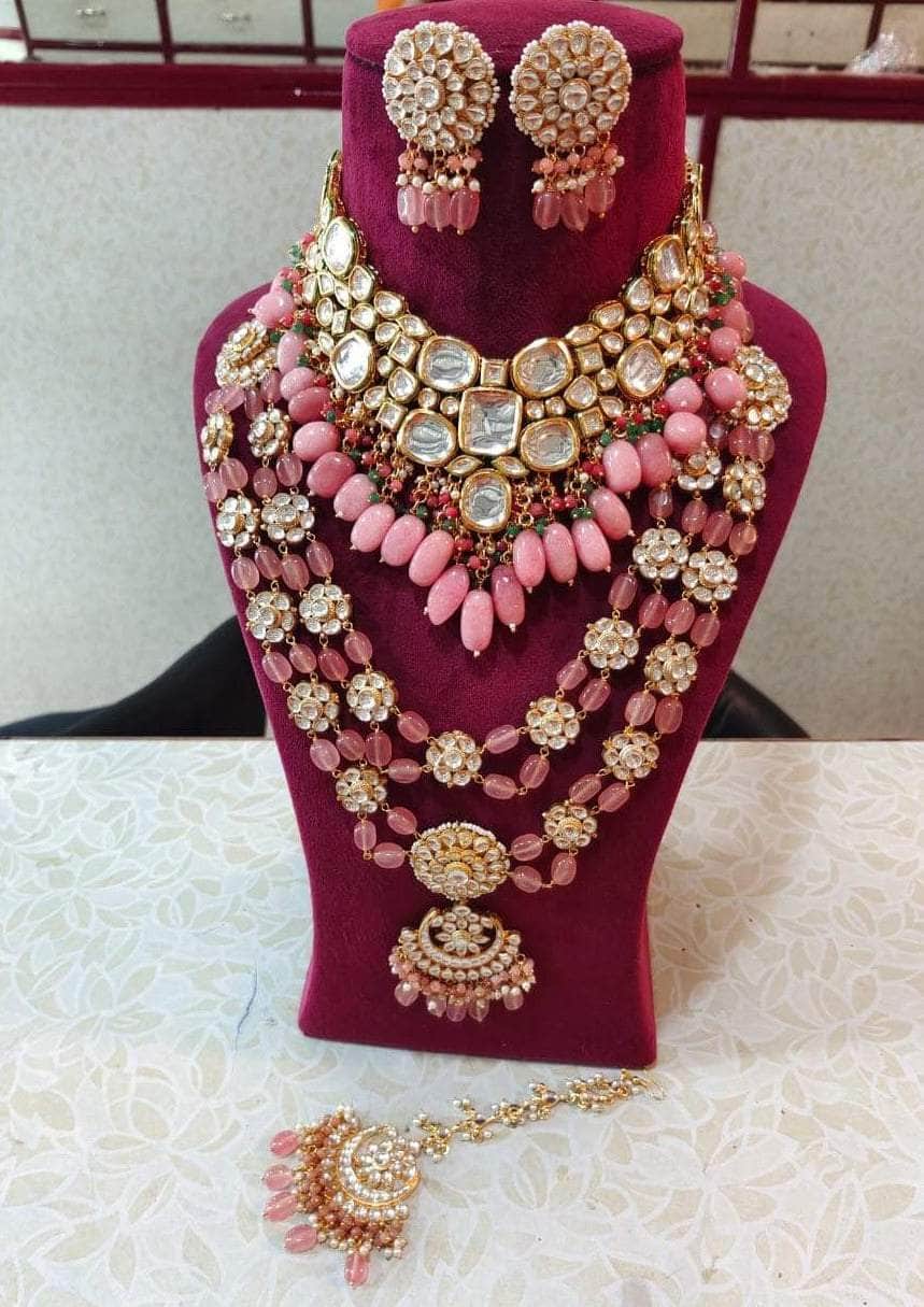 Zevar Bridal necklace Indian Kundan Bridal Jewellery Set By Zevar