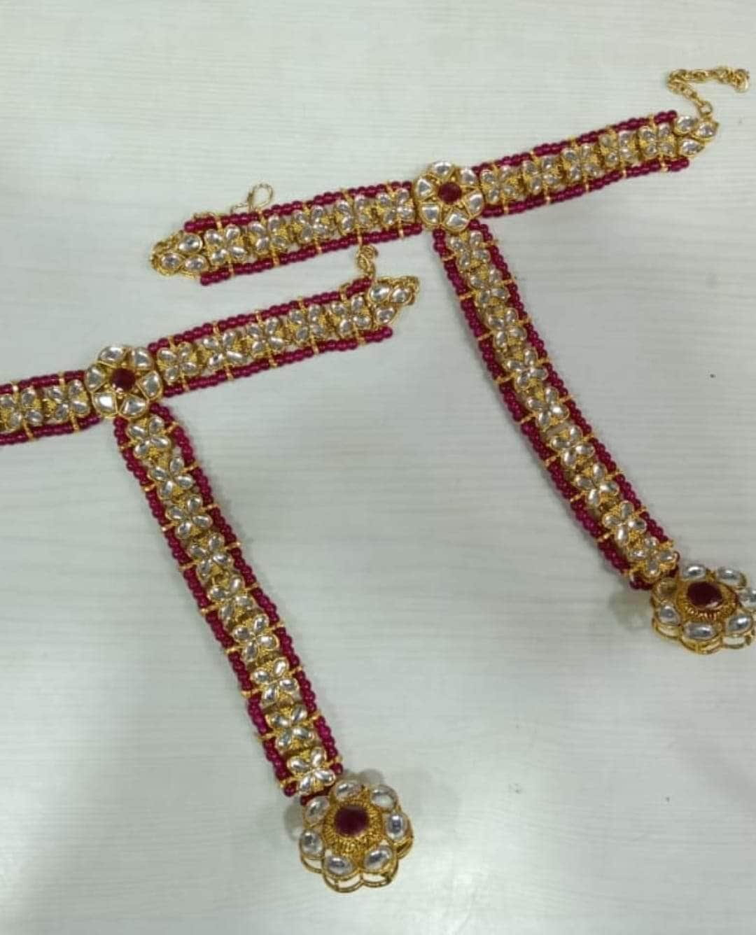 Zevar Bridal necklace Mehroom & Gold Plated Bridal Jewellery Set By Zevar
