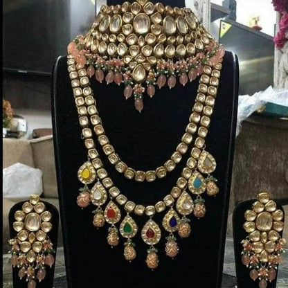 Zevar Bridal necklace Very Beautifull Semi Bridal Choker Necklace Set By Zevar.