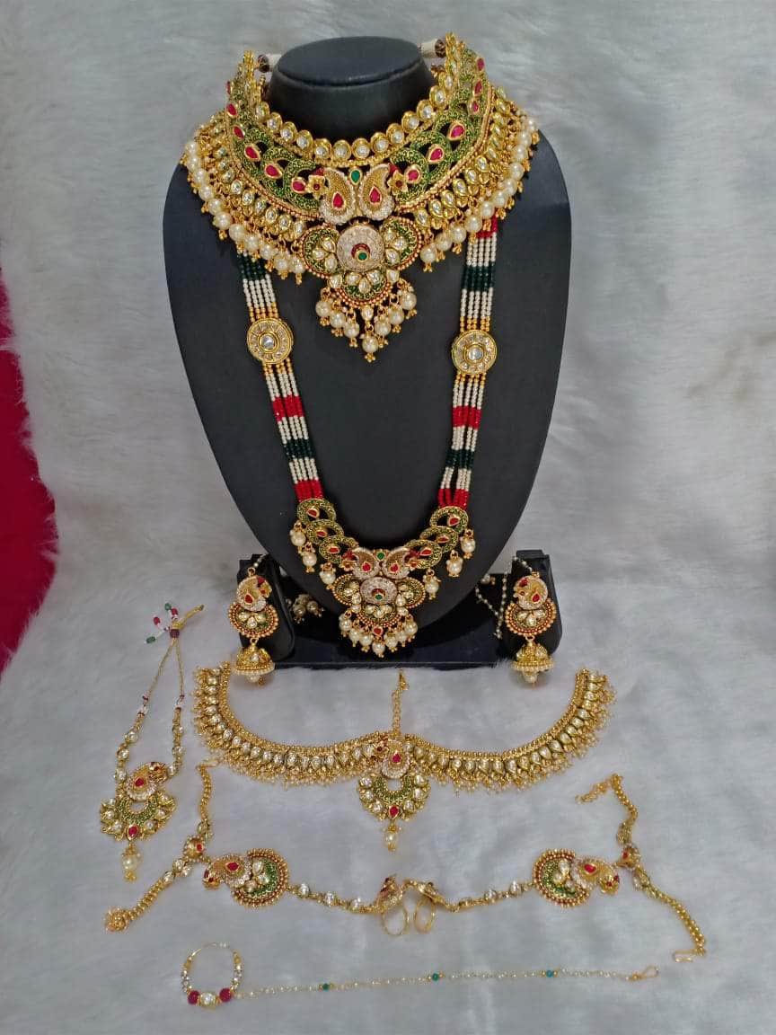 Zevar Bridal necklace Very preety Kundan and Pearl Bridal Jwellary set for girl & women...