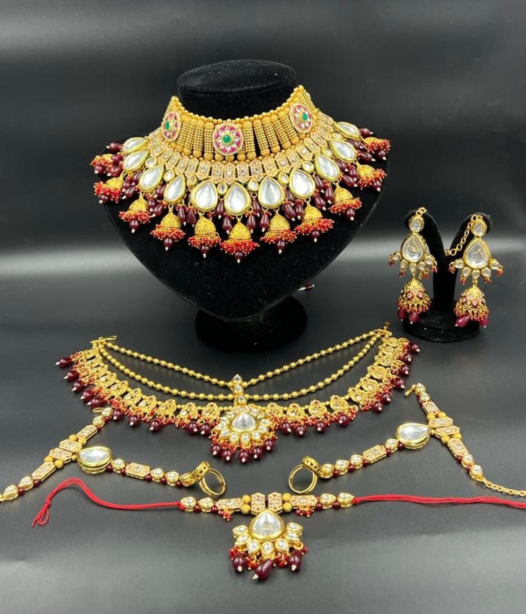 Zevar Bridal necklace ZEVAR | Matte Finish full Bridal sets Jewellery