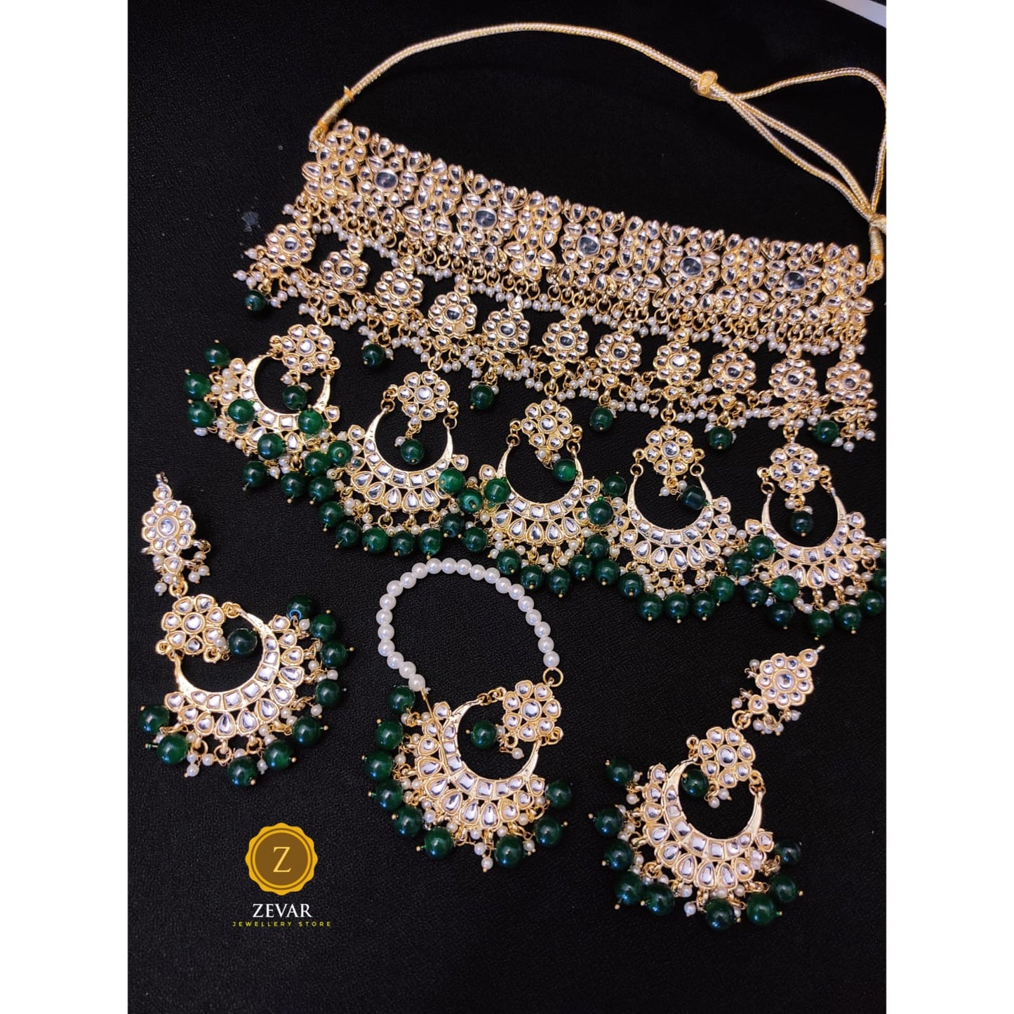 Zevar choker necklace Chokher Necklace With Pearl Set By Zevar