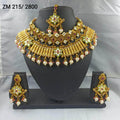 Zevar choker necklace COPPER CHOKER WITH EARRING AND MANGTIKA BY ZEVAR