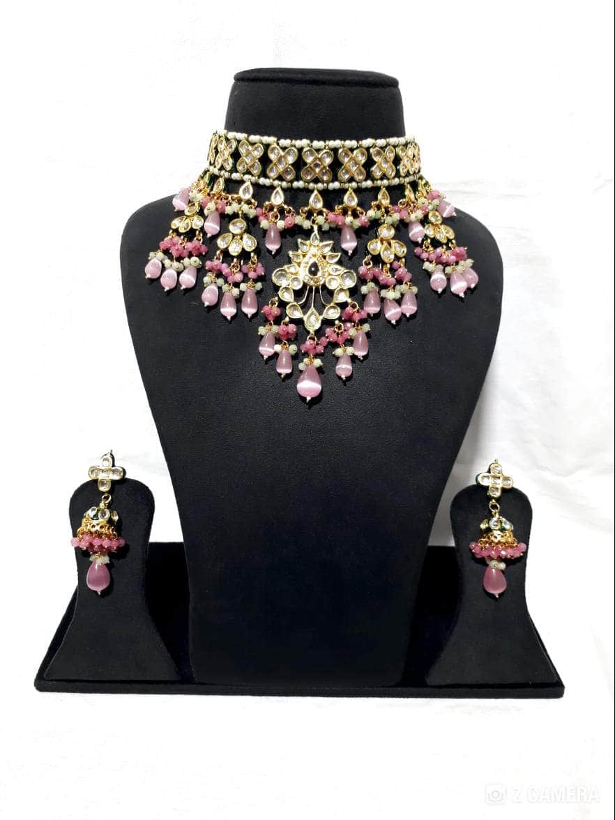 Zevar choker necklace Kundan Choker Necklace Jewellery Set By Zevar