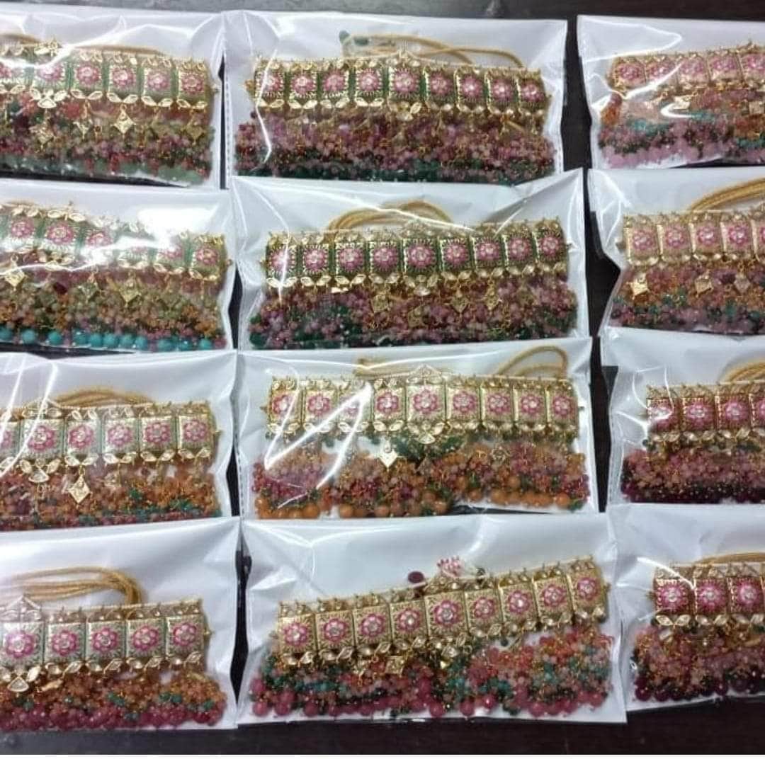 Zevar choker necklace Party Wear Pearl Choker Necklace Set By Zevar