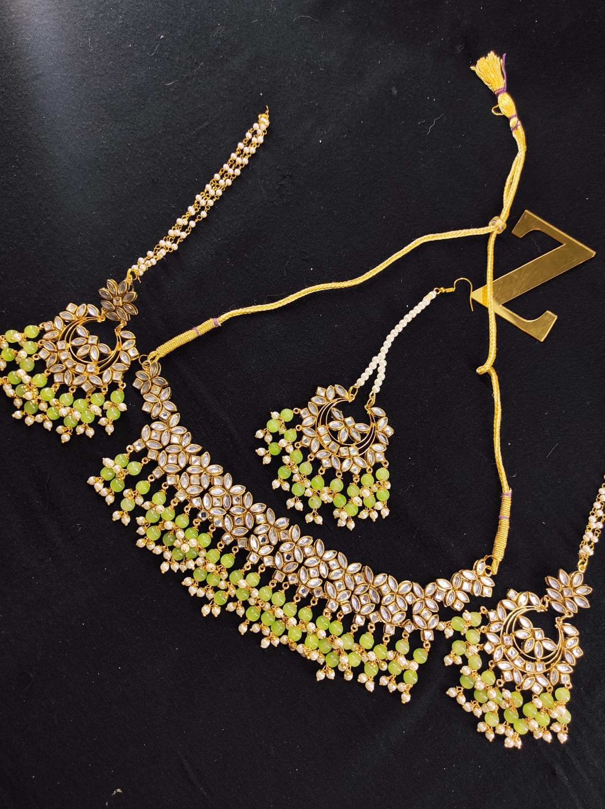 Zevar Copy of Kundan Necklace With Pearl By Zevar