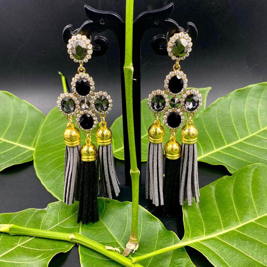 Zevar Earrings A Very Beautiful Black Tassel Western Earrings By Zevar.