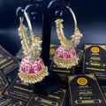Zevar Earrings A Very Beautifull Hoop Earring Hand Painted Meenakari Jhumka By Zevar.