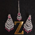 Zevar Earrings AD Earring red color by zevar
