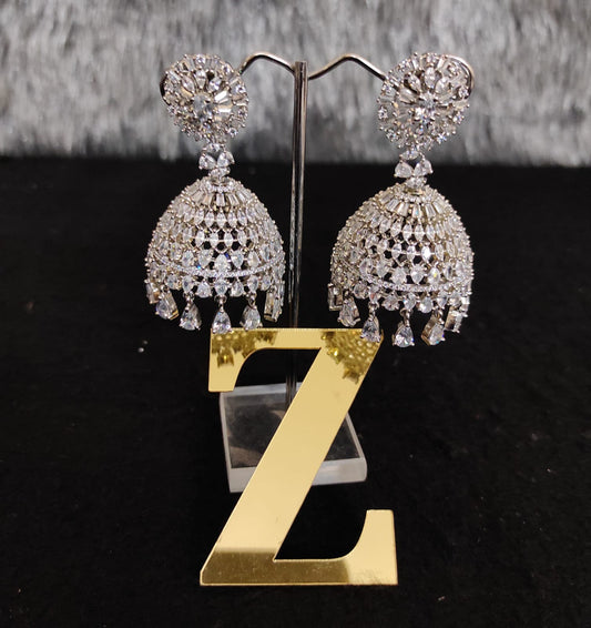Zevar Earrings AD Earring silver color by zevar
