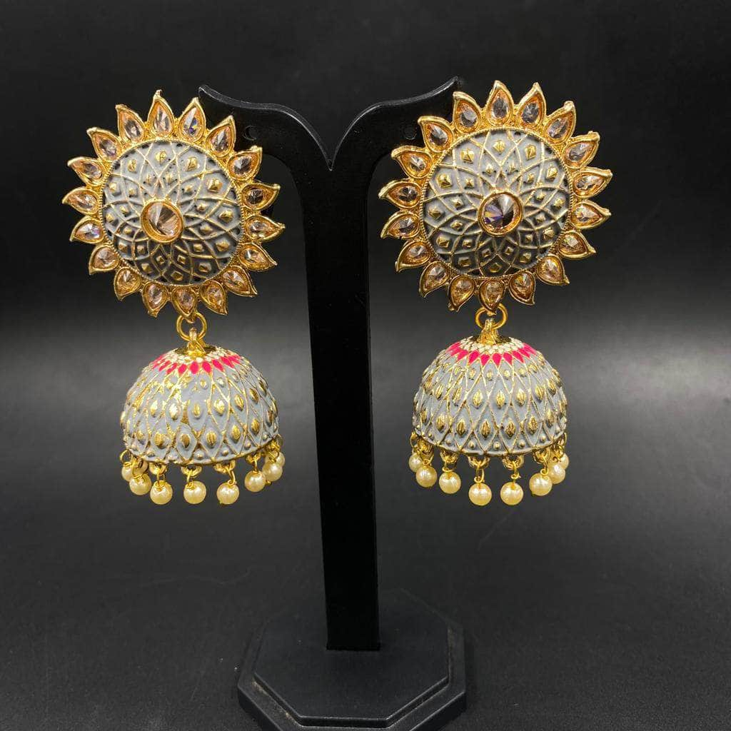 Zevar Earrings Beautiful Kundan Jhumka Style Earrings, By Zevar.