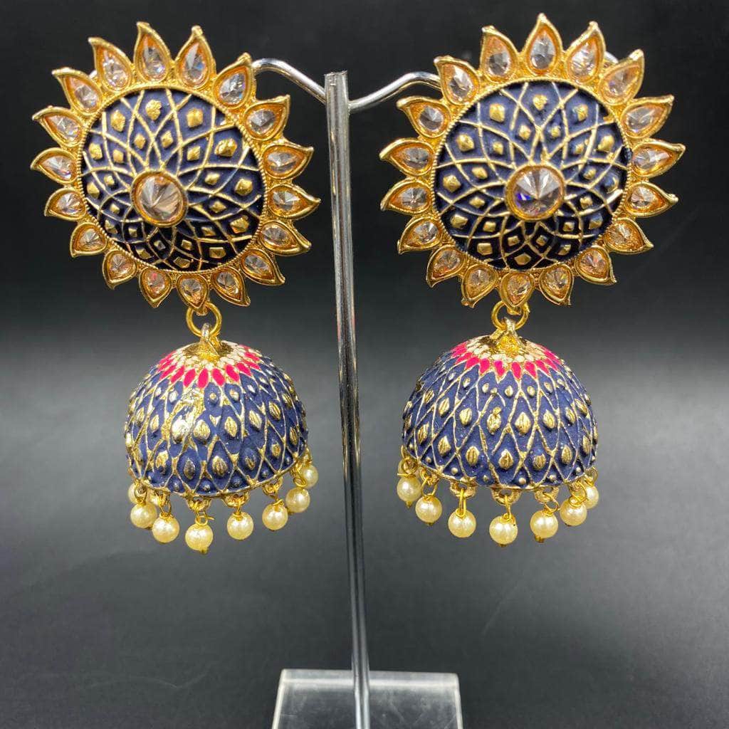 Zevar Earrings Beautiful Kundan Jhumka Style Earrings, By Zevar.