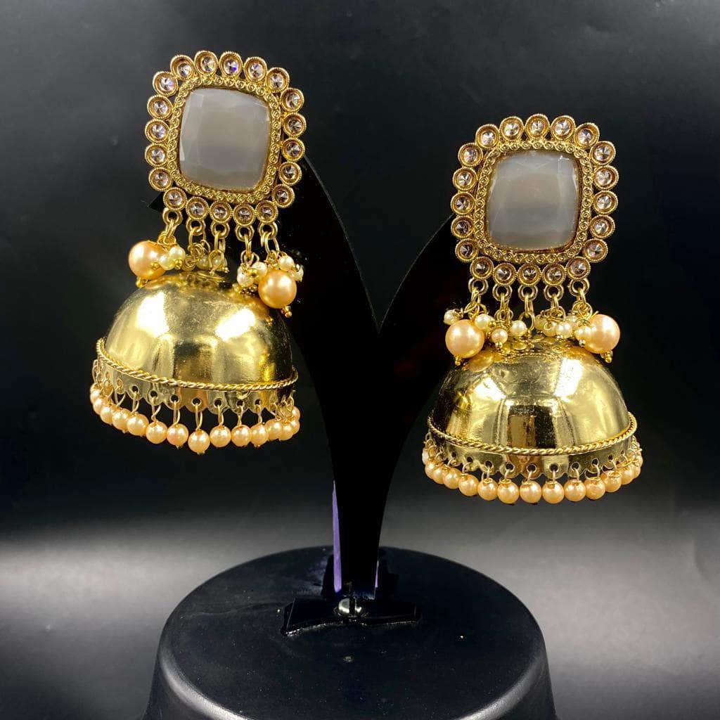 Zevar Earrings Beautiful & Lovely Jhumki Earrings/Indian Traditional Handmade Jhumki Earrings/Gold Plated Earrings By Zevar.
