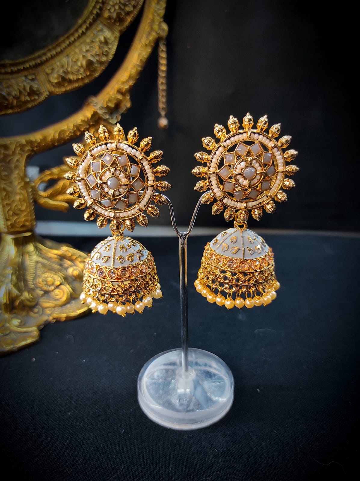 Latest New Gold Earring STUDS JHUMKA design with Price | Gold earrings  studs, Gold jewelry fashion, Jhumka designs