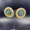 Zevar Earrings Handcrafted Meenakari Stud Earrings Desing By Zevar.
