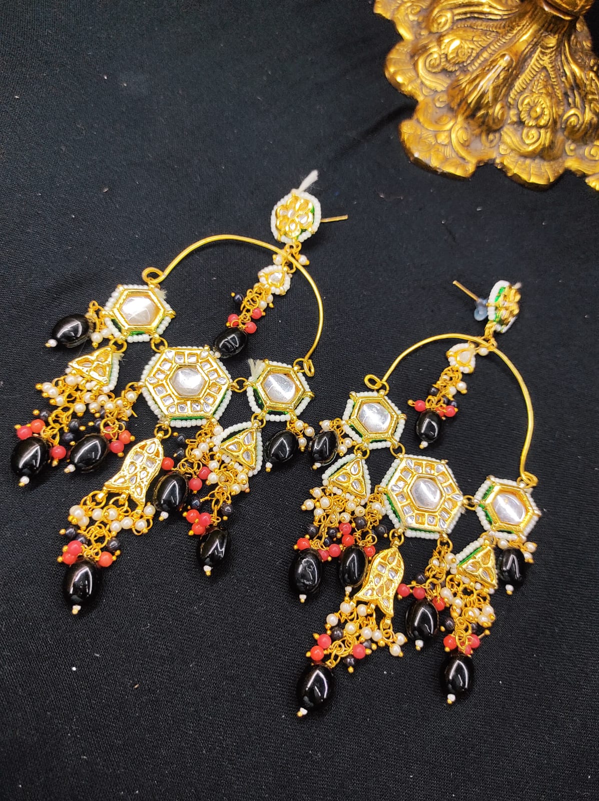 Zevar Earrings High Quality kundan Chandbali Design Earrings Set By Zevar