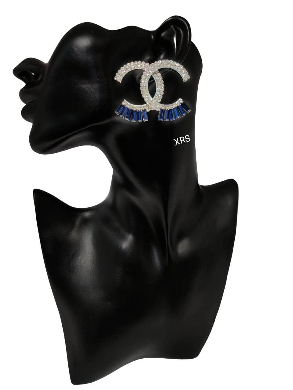 Zevar Earrings INDIGO Chanel Studs In Premium Zircon Stones By Zevar