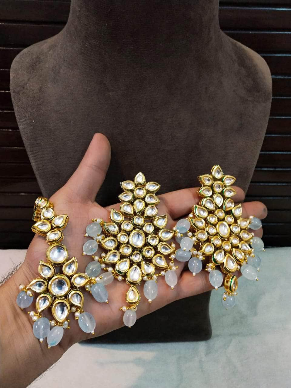 Zevar Earrings Kundan Earring Combo By Zevar