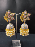 Zevar Earrings Meenakari Work  kundan jhumka earrings Set By Zevar