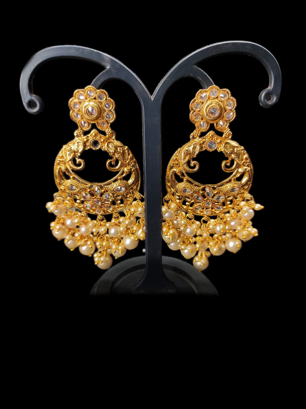 Zevar Earrings New Kundan Design Gold Plated Earrings Set By Zevar