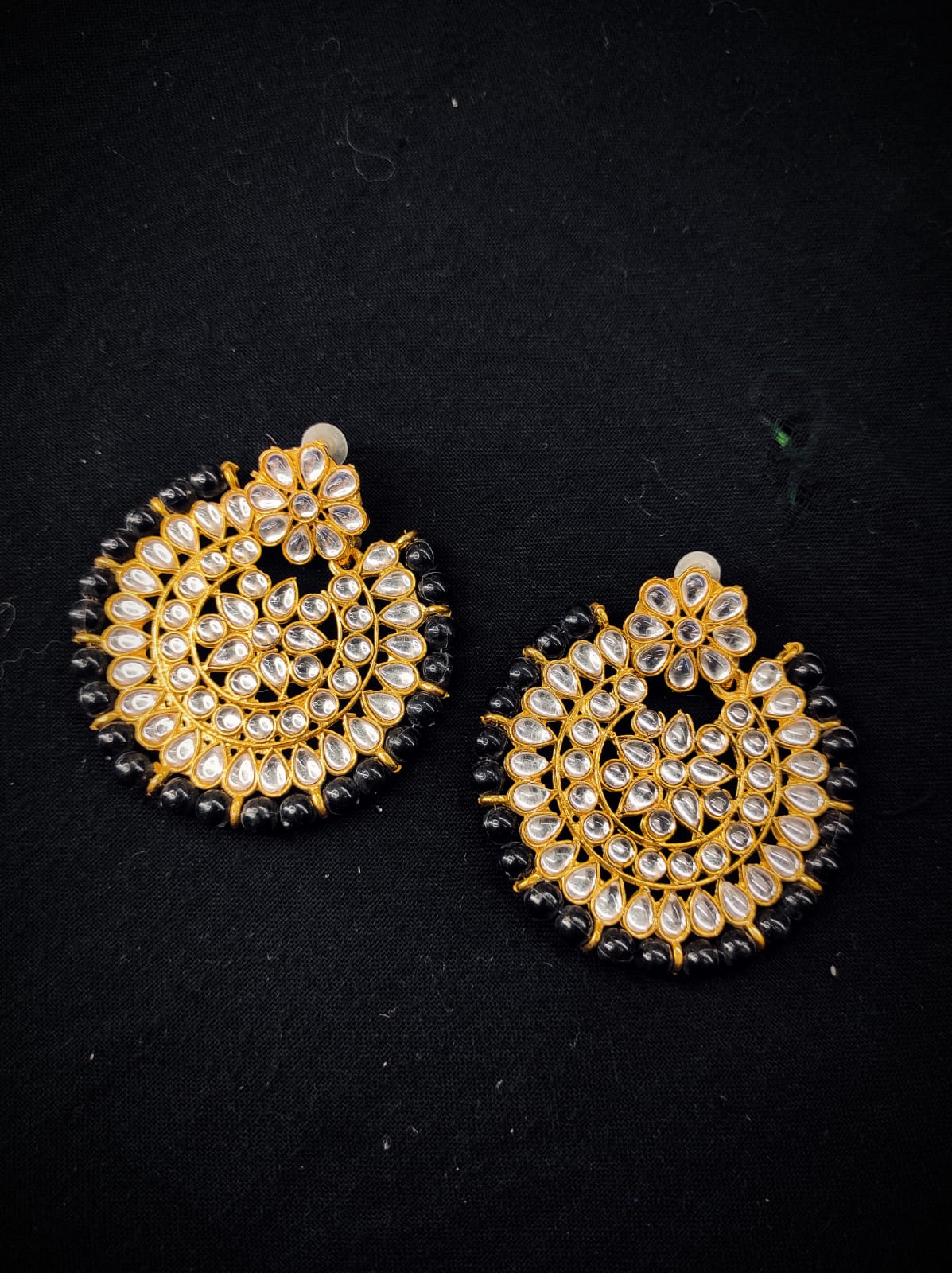 Zevar Earrings New Kundan Design Pearl Earrings Set By Zevar
