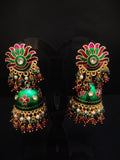 Zevar Earrings Real Meenakari Work  kundan jhumka earrings Set By Zevar