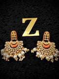 Zevar Earrings Traditional kundan earrings ad stone Set By Zevar