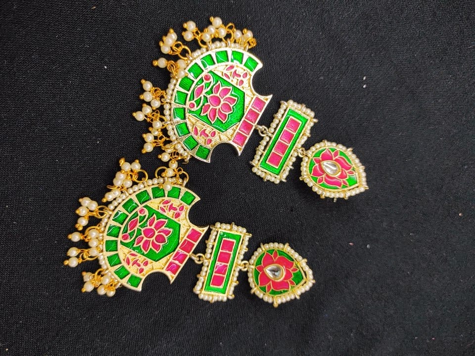 Zevar Earrings Traditional Meenakari Kundan New Design Earrings Set By Zevar