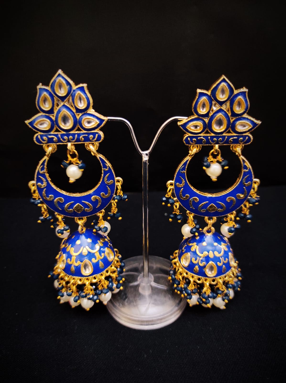 Zevar Earrings Traditional Real Meenakari Work  kundan jhumka earrings Set By Zevar