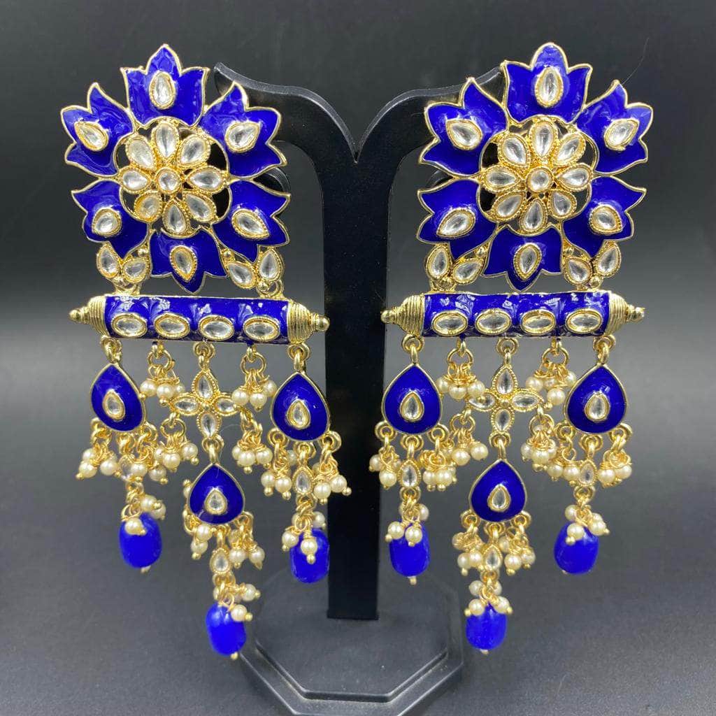 Zevar Earrings Very Beautifull kundan & peral Earring Desing By Zevar.