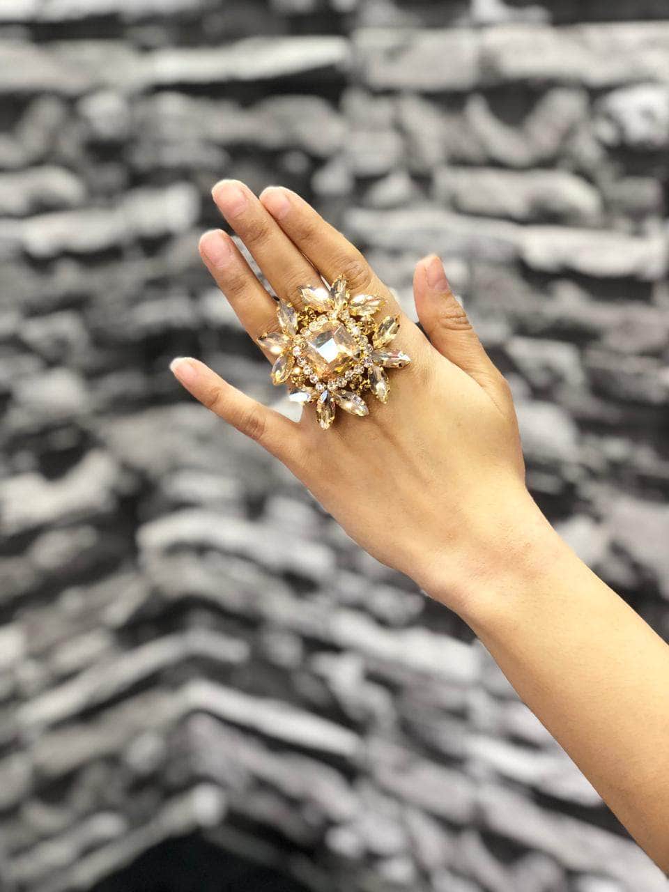 Zevar Finger Ring gold All New Shabeena Latest Ring For Women By Zevar