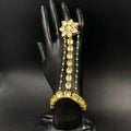 Zevar Haathphool Kundan bracelet/ Haathphool /finger bracelet/hand harness/Indian Bridal bracelet/hath panja By Zevar