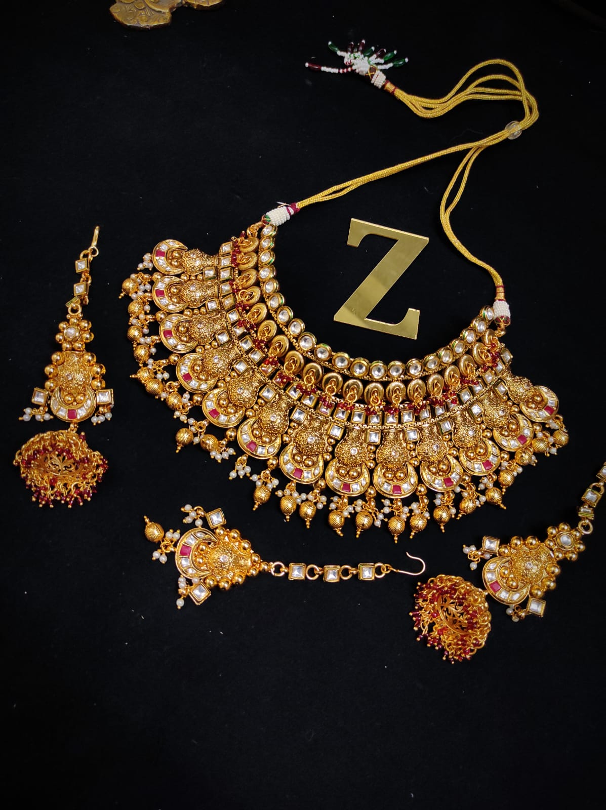 Zevar High Quality Gold Plated & Pearl Studded Choker Necklace By Zevar